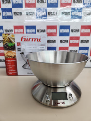 Báscula cocina 1gr -5Kg electrónica, cuenco de aceroGirmi PS85